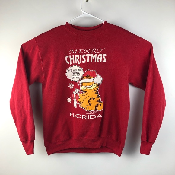 Vtg 1978 Garfield Christmas Sweatshirt 